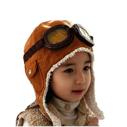 Unisex Bomber Hats Child Pilot Aviator Hat Earmuffs Beanies Kids Autumn Winter Warm Earflap Ear Protection Cap Child Accessories