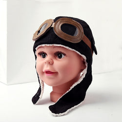 Unisex Bomber Hats Child Pilot Aviator Hat Earmuffs Beanies Kids Autumn Winter Warm Earflap Ear Protection Cap Child Accessories