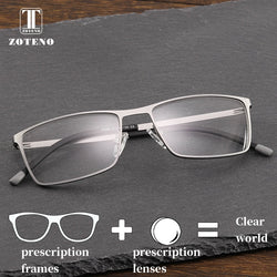 Metal Prescription Eye Glasses Myopia Optical Clear Anti Blue Ray Photochromic Multifocal Reading Computer Eyewear For Men #366